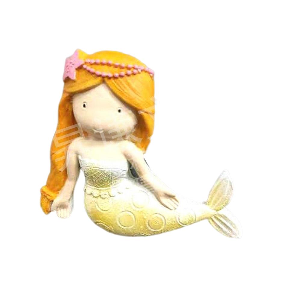 Creative Personality Design Mermaid Multicolor Optional Resin Refrigerator Sticker Home Kitchen Post-it Message Board Gift