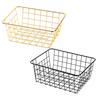 Cesto Portaoggetti in Ferro a Grande Capacità, Cesto Organizer in Filo Stile Nordico, Contenitore Decorativo in Rete Metallica per Piani Cucina Frutta Snack Multi