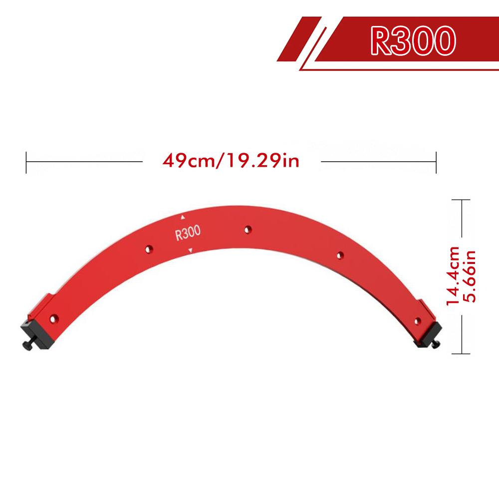 Woodworking Router Templates Arc Angle Positioning Template, Corner Radius, Reusable Positioning Tool R100-R300 Radius Jig