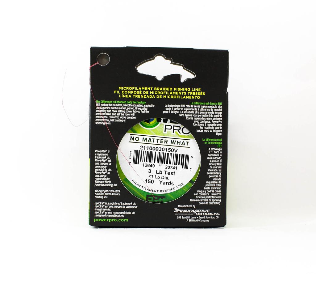 POWER PRO Braided Spectra Line 3lb X 150yds Red (7411)