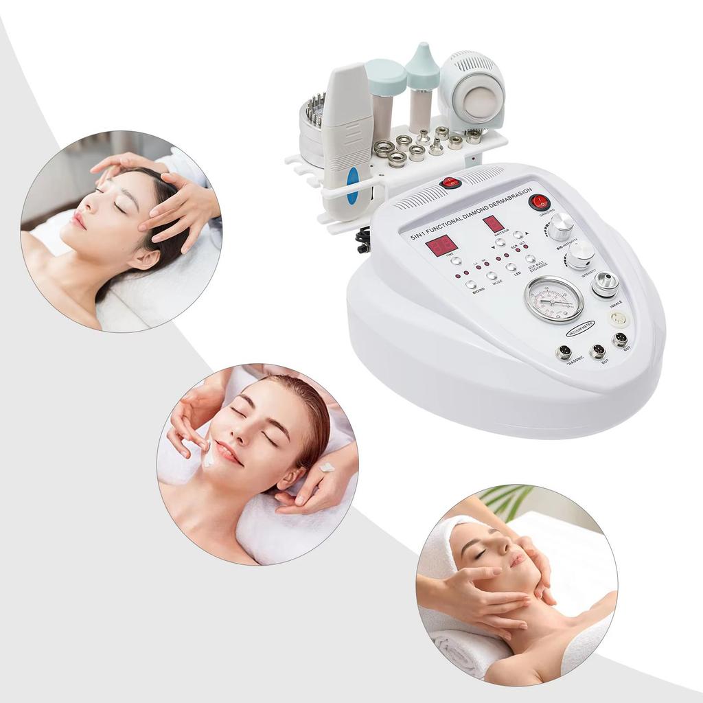 5-in-1 Diamond Microdermabrasion Device - Multi-Function Face Care, Skin Rejuvenation