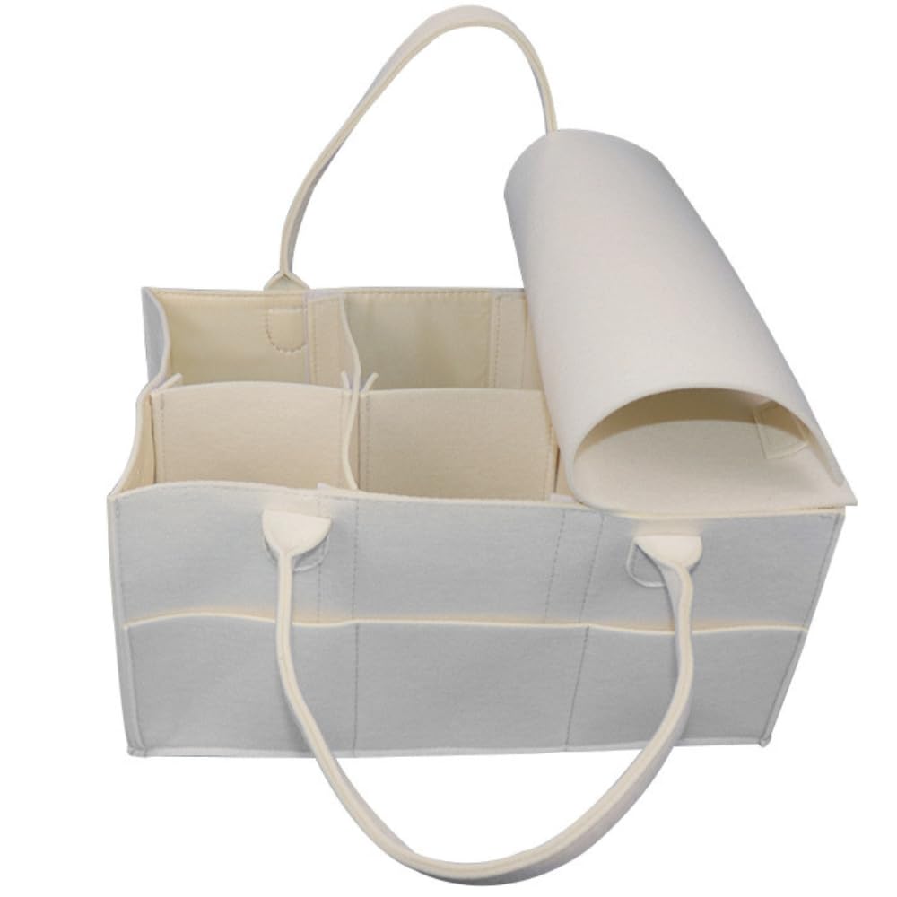 

ARESACHI Хранение подгузников Органайзер для детских подгузников и игрушек, Детский подарок, Органайзер, Принадлежности, Сумка, Органайзер, Подготовка, (Белый с оттенком)