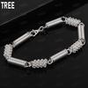 925 Sterling Silver Spiral Coil Filigree Stitching Side Chain Personalized Bracelet Gift Jewelry