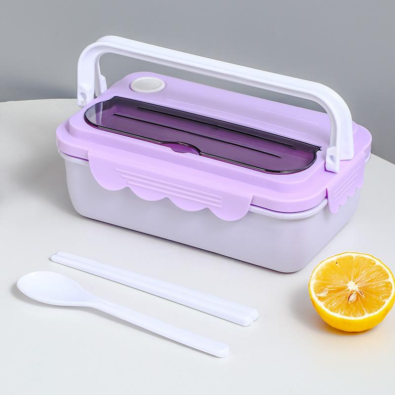 

Разделенный пищевой прямоугольный студенческий ланч-бокс с герметичным уплотнением может быть офисным ланч-боксом с микроволновой печью 20.5*12.5*7.5 фиолетовый