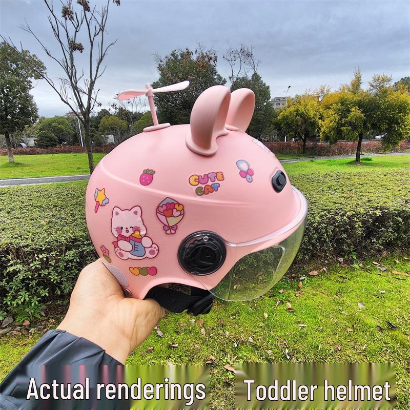 3C Certified Children's Universal Helmet - Four Seasons, Boys & Girls, Electric/Battery Cars, Summer Half Helmet