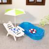 1 Set Children Play Toys Doll House Cute Simulation Mini Swimming Pool Swimming Circle Beach Chair Kit Model Diy Decoration