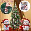 Christmas Snowman Acrylic Hanging Decor With 24 Pieces For Holiday Festivities
