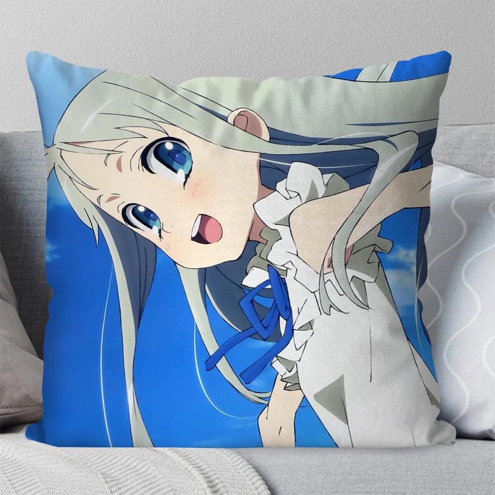 Honma Meiko Animation Secret Base Pillow Case Square Pillow Bedroom Sofa Leisure ComfortCar Living Room Home Decoration 40X40