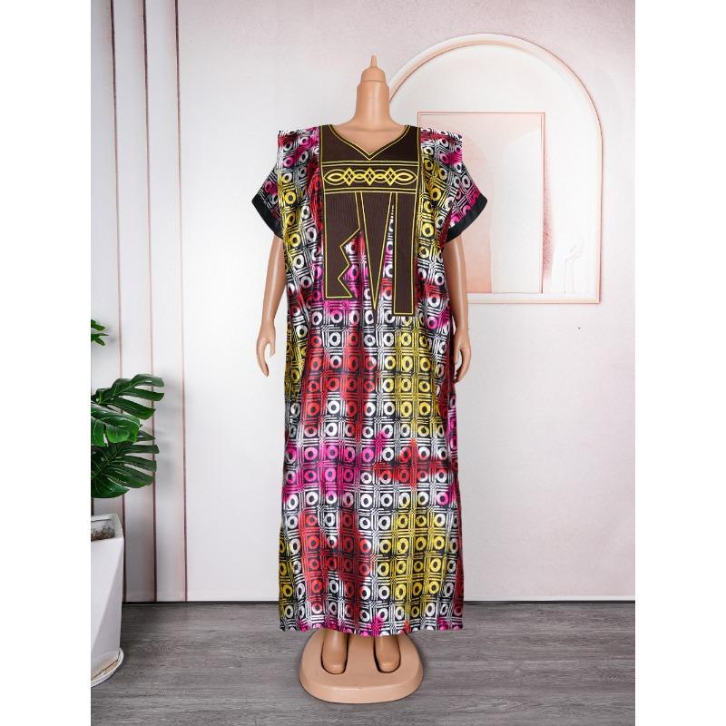 Plus Size Women's New Fashion Print Maxi Dress