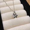 S925 Sterling Silver Four-Leaf Clover Pendant Necklace - Versatile, Fashionable Gift for Her