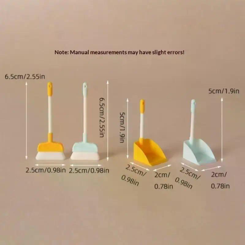 1/5 Sets Doll Home Cleaning Tools Decor Toy 1:12 Dollhouse Miniature Brush Dustpan Kit Micro Life Scene Decoration Props
