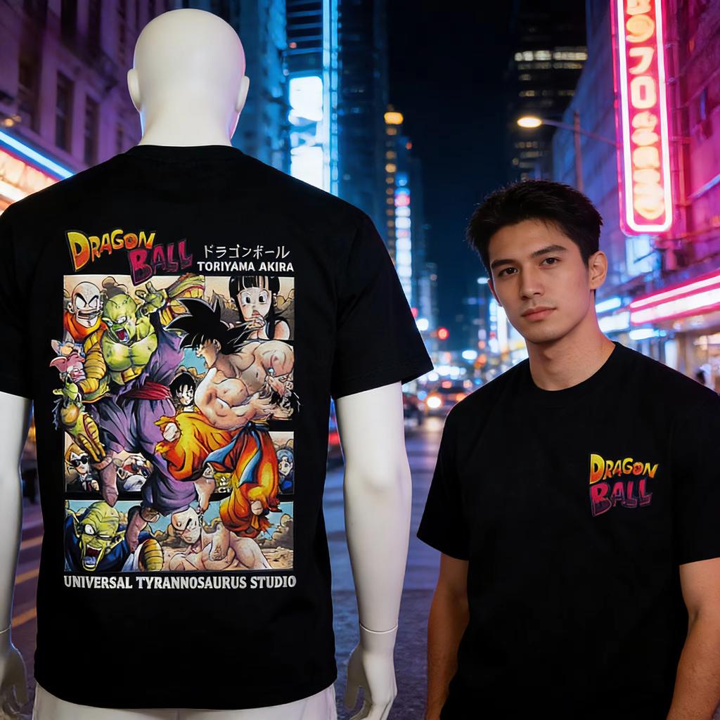 2026 New Dragon Ball Japanesestyle Printed Casual Comfortable Tshirt Large Size Pure Cotton Shortsleeved Top