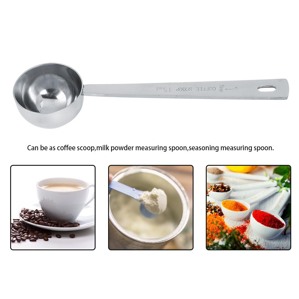 Multifunction Stainless Steel Measuring Scoop Spoon for Kitchen Bar Coffee Shop Use15ML