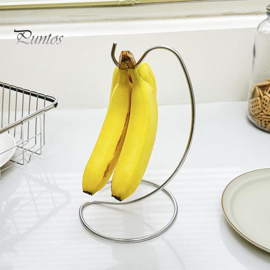 Multi-purpose Kitchen Rack Banana Hanger, Stainless Steel with Hook Fruit Stand, Keep And Jewelry Hanger Bananas Free Longer, Space-Saving for