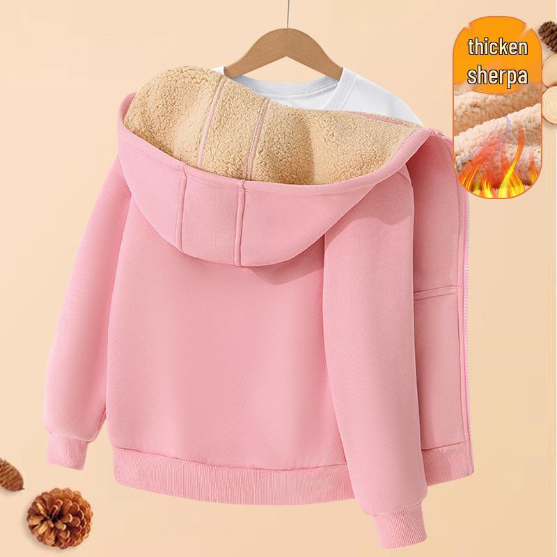 Big Kids Hooded Lambswool Cardigan - Winter 2025 Collection Solid Color Versatile Zipper 120 cm 2380₽