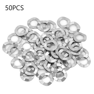 Rondelles ondulées en acier inoxydable M8, 50 pièces, rondelles élastiques, outils de verrouillage