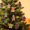 16Pcs/set Exquisite PVC Christmas Tree pendant Funny Kid Gift Gingerbread Man Ornament New Year Decor DIY Xmas Tree Decoration