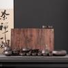 Light Luxury Purple Sand Kung Fu Tea Set, Household Cover Bowl Teapot Cup, High-end Elders, Gift Box Set