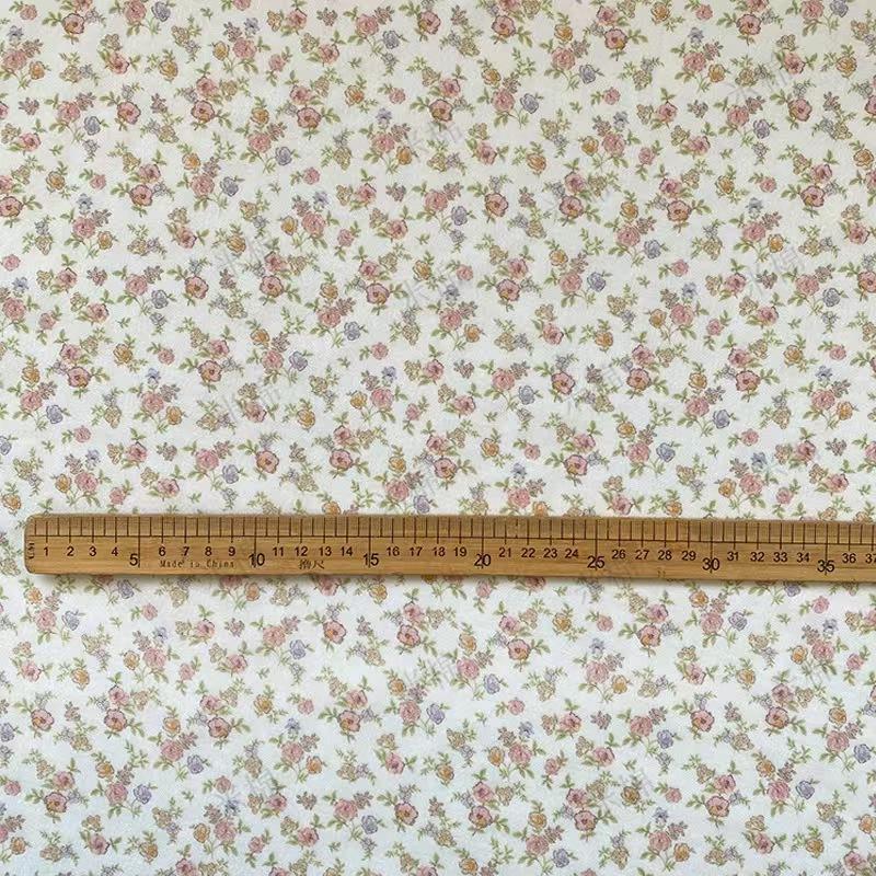 Small Floral Print 100% Cotton Double Gauze Fabric for Baby Saliva Towels, Garments and Pajamas