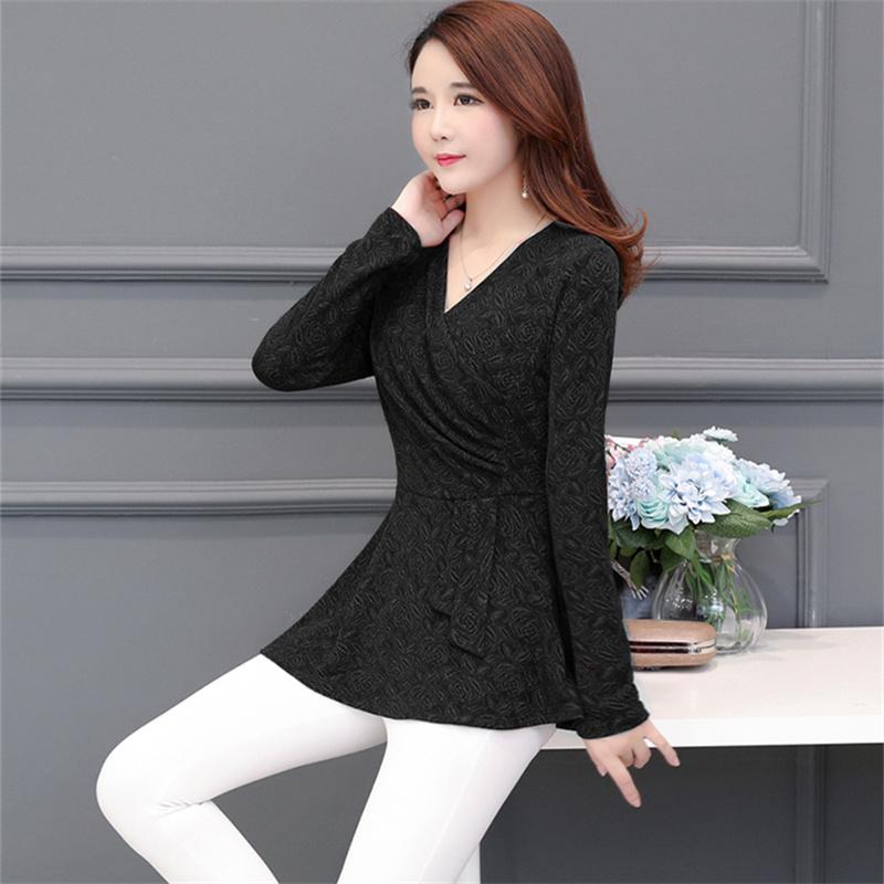 Casual Winter Neue Plüsch und Verdickte Unten Frauen top Bluse Volle Hülse spitze Bluse V-ausschnitt Lila tops Blusen Hemd