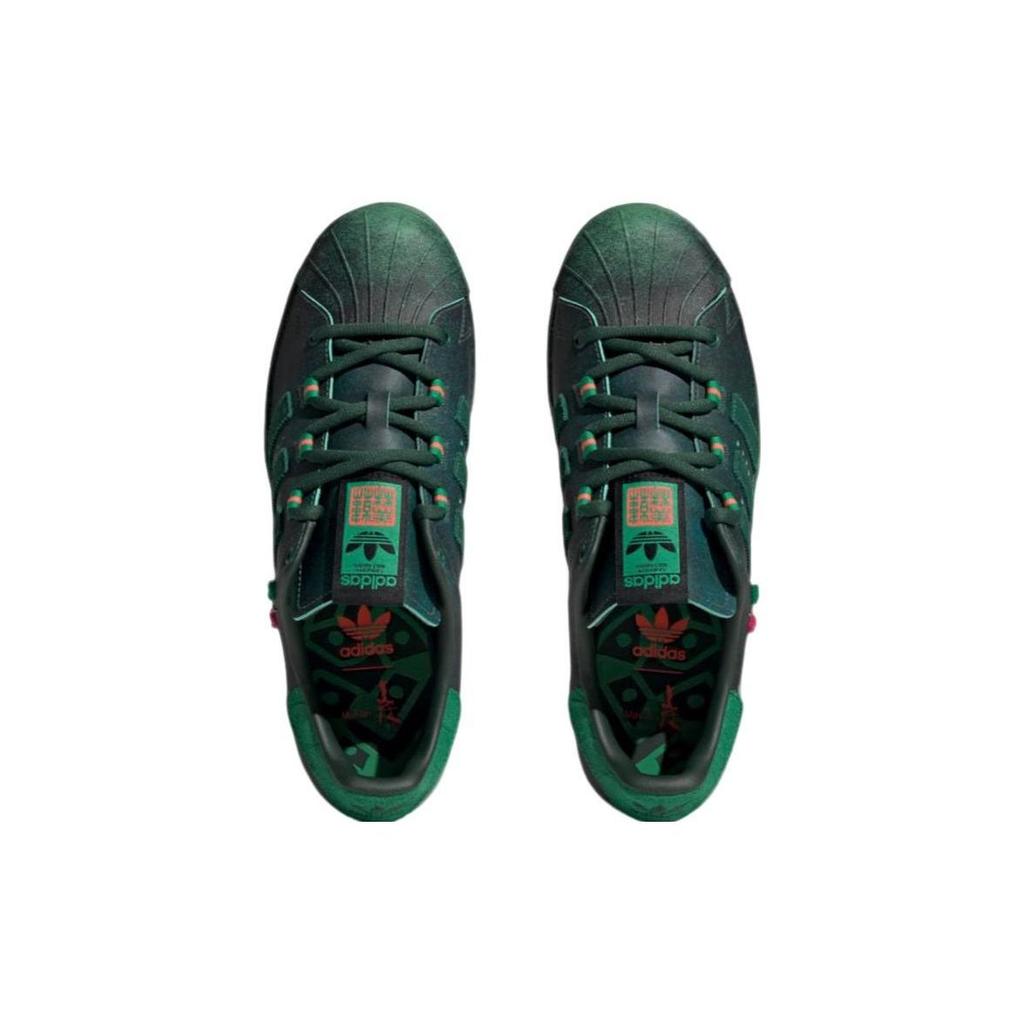 Adidas Originals Han Meilin X  Superstar 80S Snake Leather Low-Top Sneakers Unisex Sneakers Green ID4382