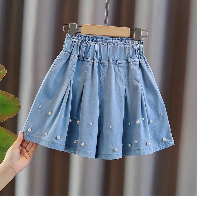 

Модные джинсовые шорты из тенселя для девочек 2025 - Легкая летняя одежда для подростков 120