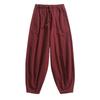 Cotton Linen Harem Pants Solid Color Loose Large Jogging Sweatpants Breathable Basic Streetwear