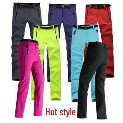 Ανδρικά και Γυναικεία Αδιάβροχα Παντελόνια Softshell με Φλις Εξωτερικού Χώρου Αντιανεμικά