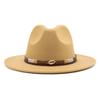 Spring Simple Casual Warm Woolen Top Hat Versatile British Belt Jazz Hat Men'S Hat