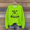 Long Sleeve Pullover Sweaters For Women O Neck Casual Cute Printing Knit Oversized Sweater