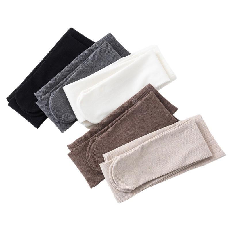 Dziewczęce Wszechstronne Bawełniane Legginsy 9/10 w Jednolitym Białym Kolorze na Wiosnę/Jesień