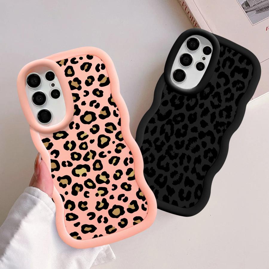 Leopard Print Art Case for Samsung Galaxy A25 S22 Ultra S20 FE S21 A26 S25 S23 Plus S24 Soft Phone Cover A34 A36 A54 A55 A24 A35