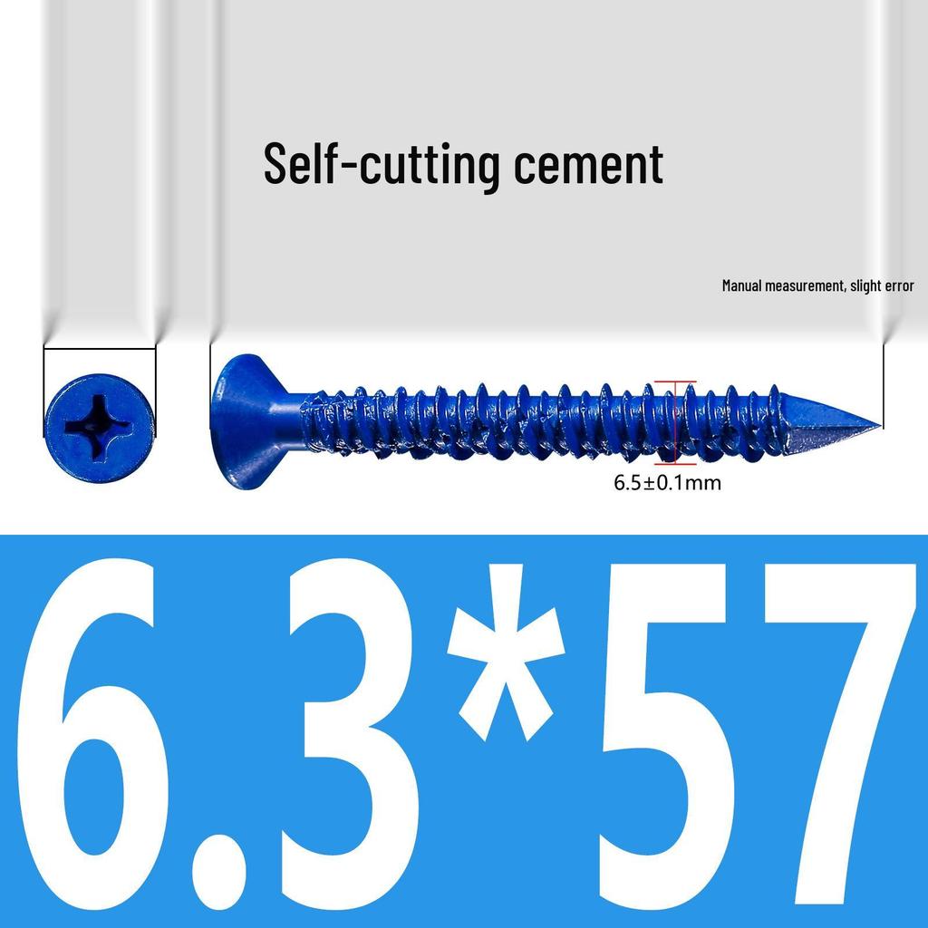 Blue Rust-Proof Countersunk Self-Tapping Cement Screws