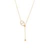 Qiong Yao 5A Zircon Adjustable Clavicle Necklace - Elegant Stainless Steel Design