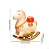 Rocking Horse Figurine Year Decoration Sculpture for Holiday Office Shelf Home