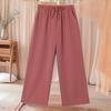 2023 Korean Style Women's High-Waisted Loose Nine-Point Wide-Leg Summer Pants