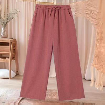 2023 Korean Style Women's High-Waisted Loose Nine-Point Wide-Leg Summer Pants
