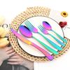 30Pcs Fashion Golden Dinnerware Set High Quality Stainless Steel Cutlery Set Dinner Knife Fork Silverware Flatware Set
