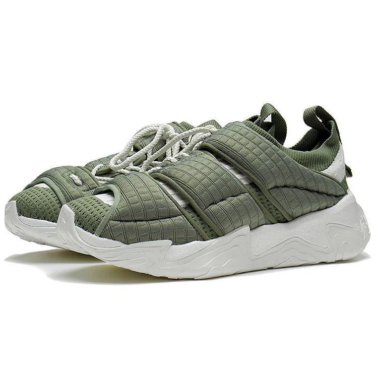 New KUNG FU x LiNing Jackie Chan Cushioning Anti Slip And Wear Resistant Rebound Low Top Casual Shoes Men's Green White AGLS135-2