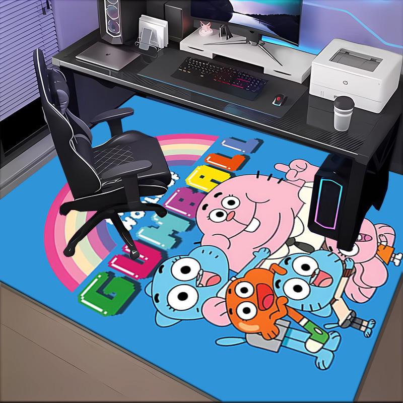Gum-ball's Amazing World Floor Mat for Living Room, Game Rooms, Office, Bedroom, Office Floor Mat Playful Design, Christmas fan gifts
