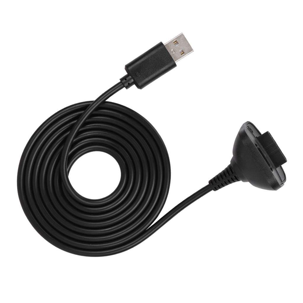 High Quality 2 In 1 1.5m Charging Cable For Microsoft XBOX 360 Controller Fast Charging(Black)