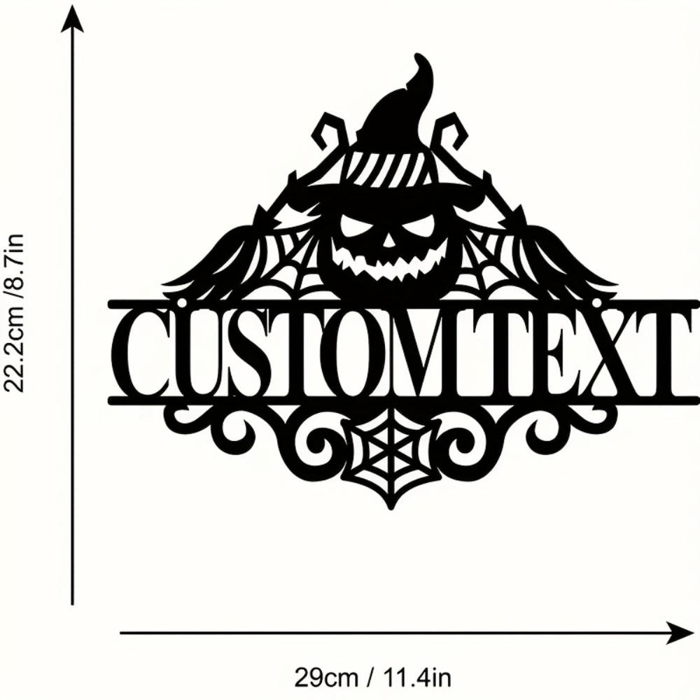 Halloween Metal Sign Personalized Family Name Wall Art Spooky Home Decor Custom Tin Sign