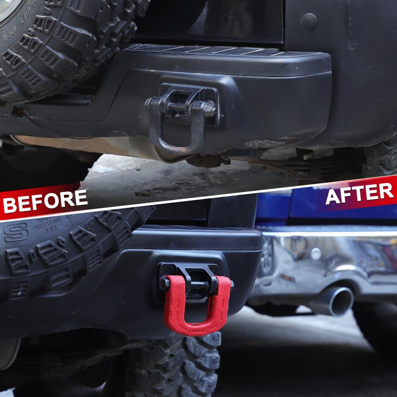 For Hummer H3 2005-2009 TPE Car front Iron Tow Hook Rescue Rear Trailer Hook Protective Decorative Accessories