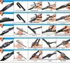 11-Layer Rubber Strip Wiper Blade for Honda Civic, Fits 8th To 11th Gen, 9.5th Gen Compatible, For Leaf Wind Use