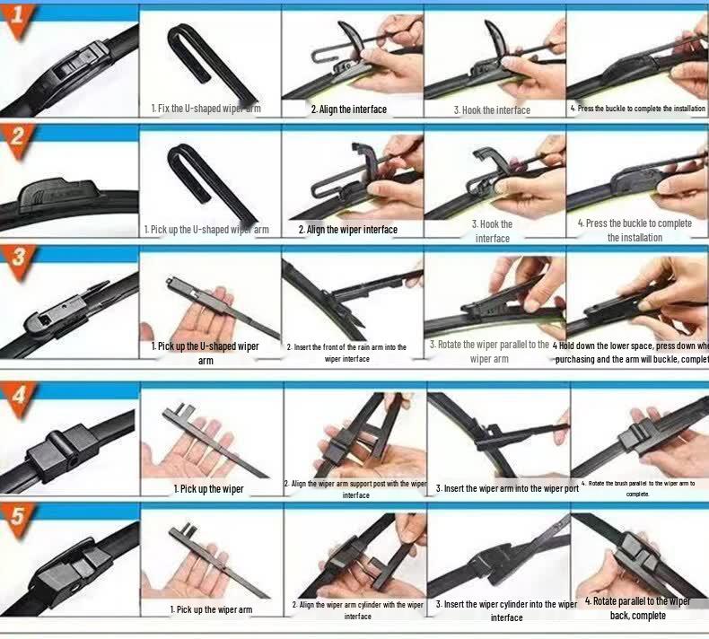 11-Layer Rubber Strip Wiper Blade for Honda Civic, Fits 8th To 11th Gen, 9.5th Gen Compatible, For Leaf Wind Use