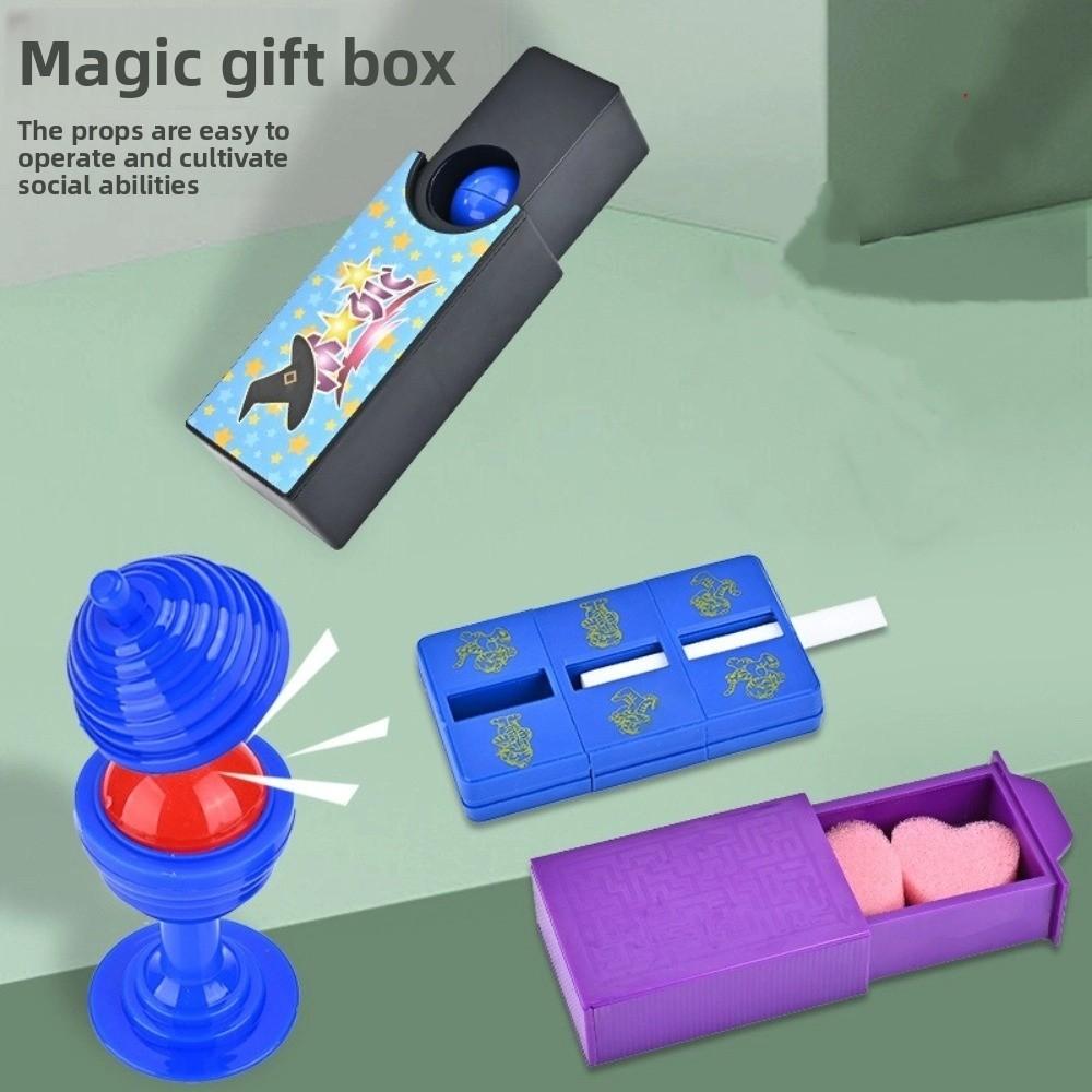 Magic Purple Magic Box Trick Performance Mystery Magic Show Props Funny Magic Show Magic Disappearing Box for Kids Teens