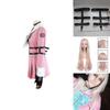 Danganronpa V3 Iruma Miu Cosplay Outfit Chic Uniform Suit Full Set In Pink And White