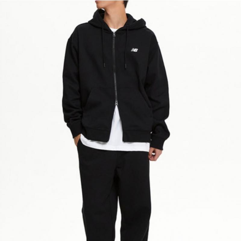 New Balance Uni Essential Small Logo Hoodie Zip Up Nbmdfco103 2 Types 1 Pack