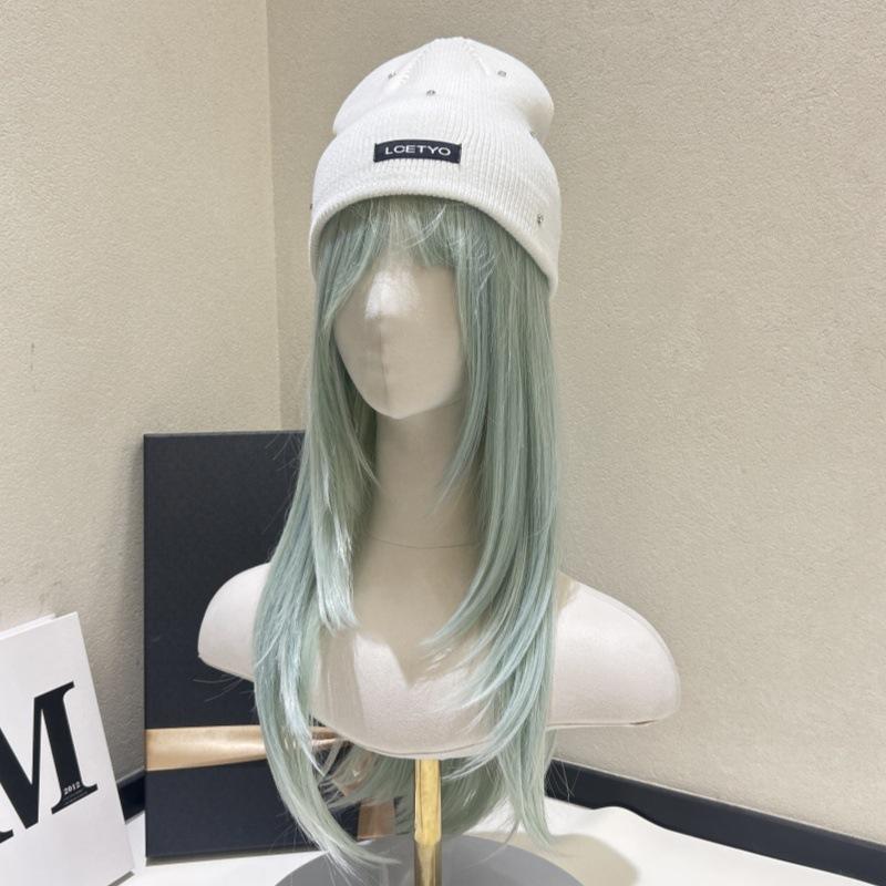 

Knitted Hat for Women Versatile Autumn and Winter Warm Ear Protection Cold Hat Street Face Shaping Small Pullover Elastic Woolen Hat M（56-58cm）