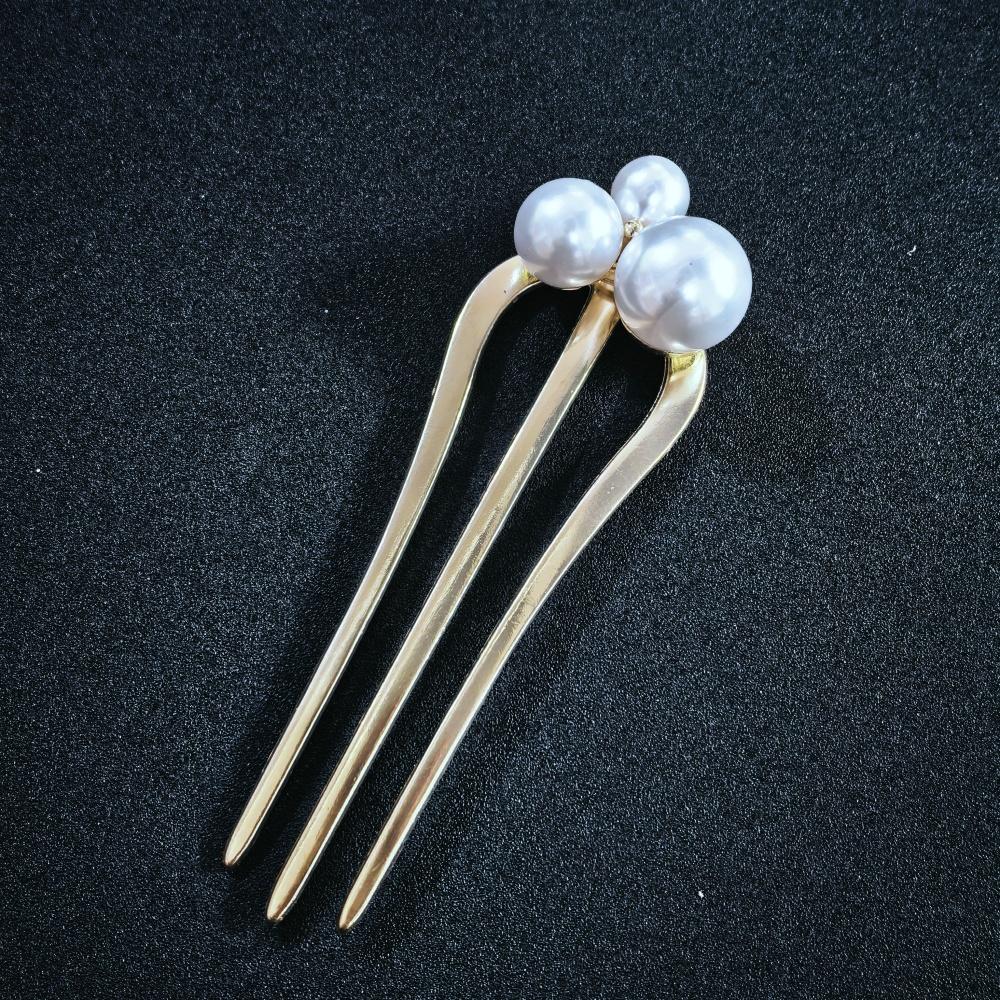 Luxury Pearl Hairpins For Women U-shaped Thick Metal Hair Clip Pins Women Girls Hair Sticks Hair Styling Tools Accessories Gifts
